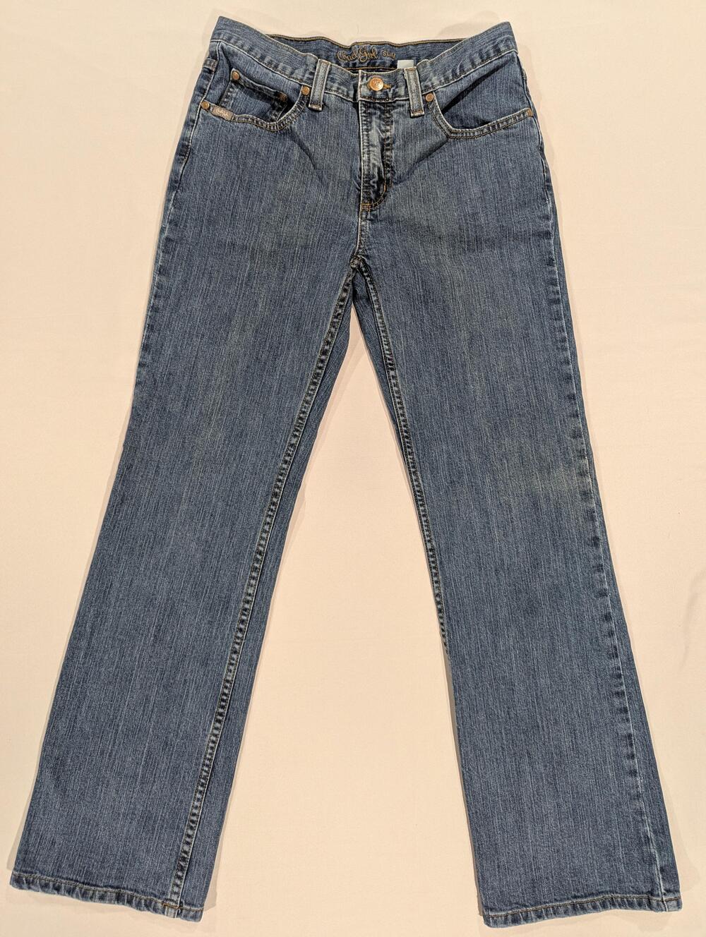 Cruel Girl Jeans Juniors 5 Short Blue Med Wash Mid Rise Slim Straight Denim